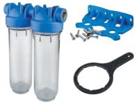 Atlas Filtri DP DUO TS (прозрачные) 1/2" OT (латунь) 10" KIT (RA1390301)
