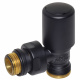 Кран радіаторний кутовий Carlo Poletti BLACK MATTE d1/2" х 24-19 FIRST (V140111EFS9005O)