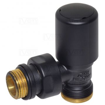 Кран радіаторний кутовий Carlo Poletti BLACK MATTE d1/2" х 24-19 FIRST (V140111EFS9005O)
