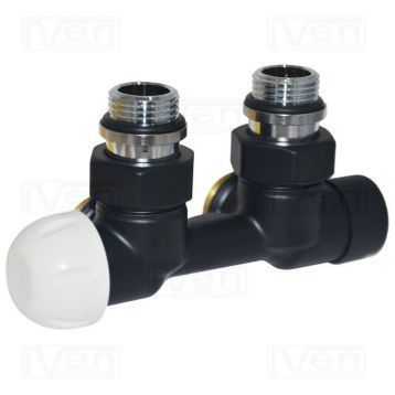 Вузол термостатичний Carlo Poletti FIRST PIASTRE BLACK MATTE кутовий d1/2" З x 3/4" EK 50 мм ЛІВИЙ (V137112EFS9005OSX)
