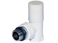 Кран радіаторний кутовий Carlo Poletti БІЛИЙ d1/2" COMPACT (V150310EE / EF)