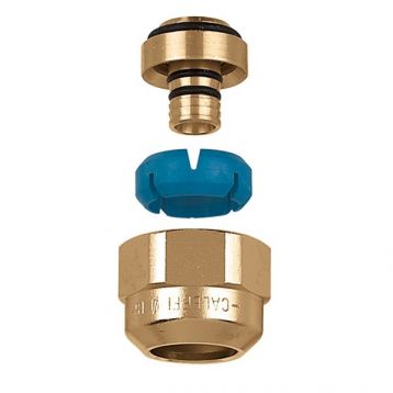 CALEFFI Гайка латунна з ніпелем для пластикових і МП труб d3/4" x 11,5÷12 / 14-16 мм (680524)