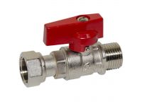 Bianchi Кран прямий d1/2" З х 1/2" В з накидною гайкою (red/червоний) (528M04040F)