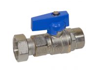 Bianchi Кран прямий d3/4" З х 3/4" В з накидною гайкою (blue/синій) (528M05050E)