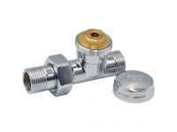 3330C Кран радіаторний відсікаючий хромований Ø1/2" х 1/2" ЗЗ прямий TIEMME