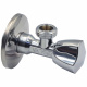 Кран вентильний для сантехприладів Ø1/2" х 1/2" трикутна ручка VA Albertoni srl (C428685)