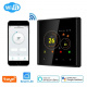 4HEAT AE-740 Терморегулятор для електричної чи водяної теплої підлоги WiFi Кольоровий дисплей, Чорний (4HT.AE740B.WF)